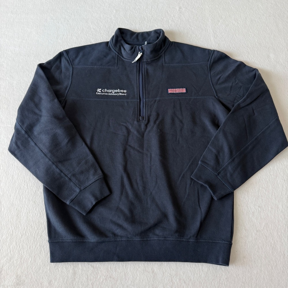 Vineyard Vines Shep Shirt Mens Medium Vineyard Navy Quarter Zip Pullover